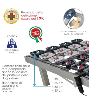 Rete Bed Active 360 Eco Motorizzata a doghe Singola