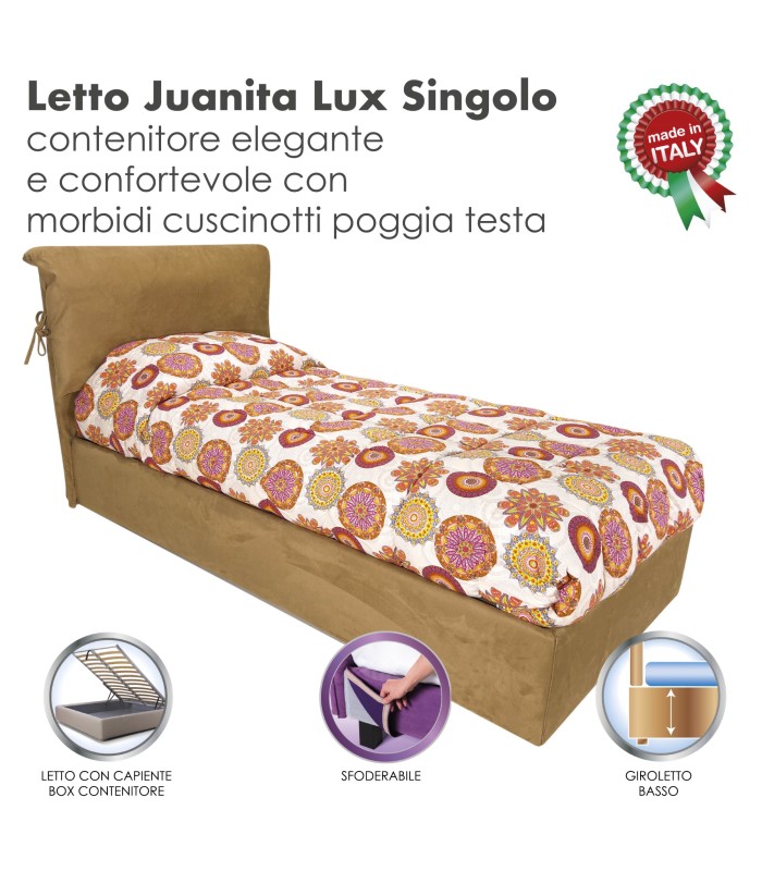Letto Juanita Lux Singolo Contenitore XFEED