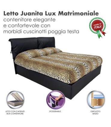 Letto Juanita Lux Matrimoniale Contenitore