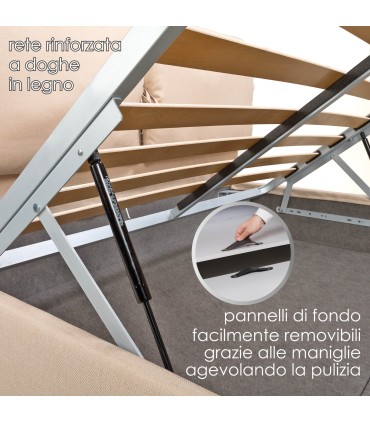 Letto Juanita Lux Matrimoniale Contenitore