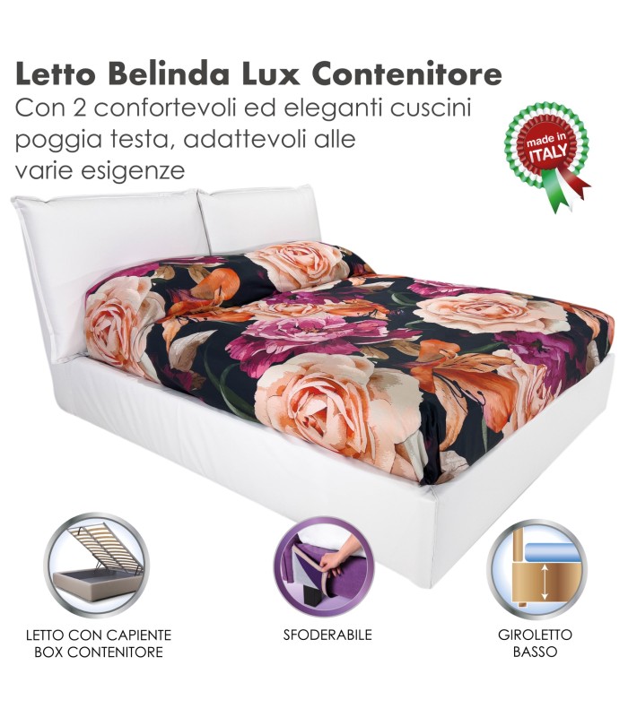Letto Belinda Lux Contenitore Ecop Bianco XFEED