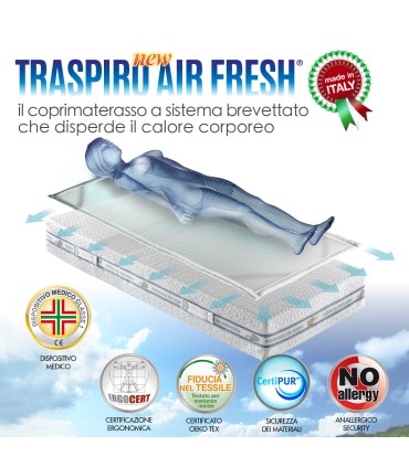 Coprimaterasso Rinfrescante OFFERTA Traspiro Air Fresh