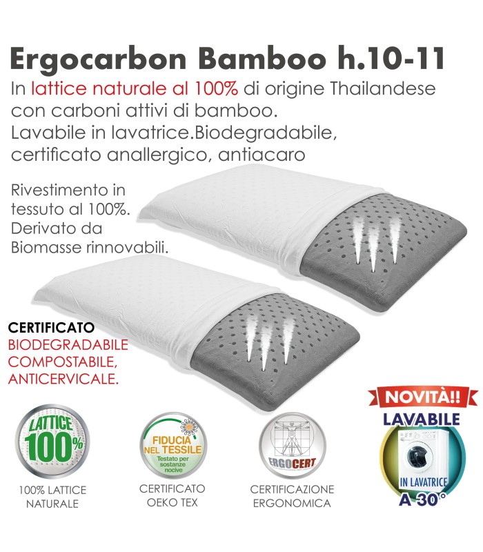 Guanciale Lattice Ergonomico Ergo Carbon
