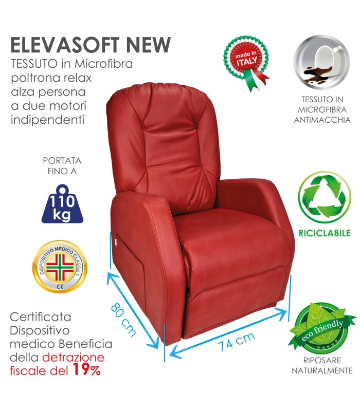 Poltrona ElevaSoft New Relax Scontata Bufalo