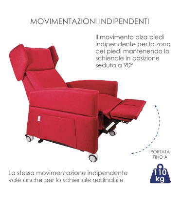 Poltrona Sanity Evolution Dream 44 Rosso