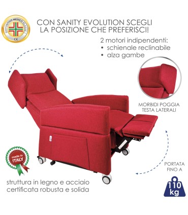 Poltrona Sanity Evolution Dream 44 Rosso