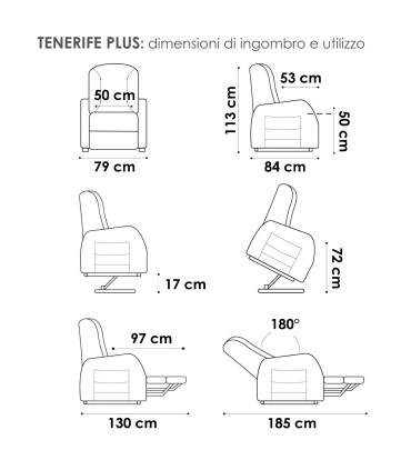 Poltrona Tenerife Plus Reclinabile Relax