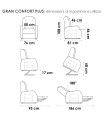 Poltrona Gran Confort Plus Jam 102 Grigio