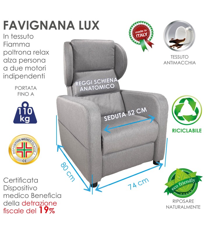 Poltrona Favignana Lux Stella 17 Bordeaux XFEED