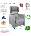 Poltrona Favignana Lux Dream 102 Grigio Chiaro