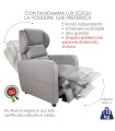 Poltrona Favignana Lux Dream 102 Grigio Chiaro