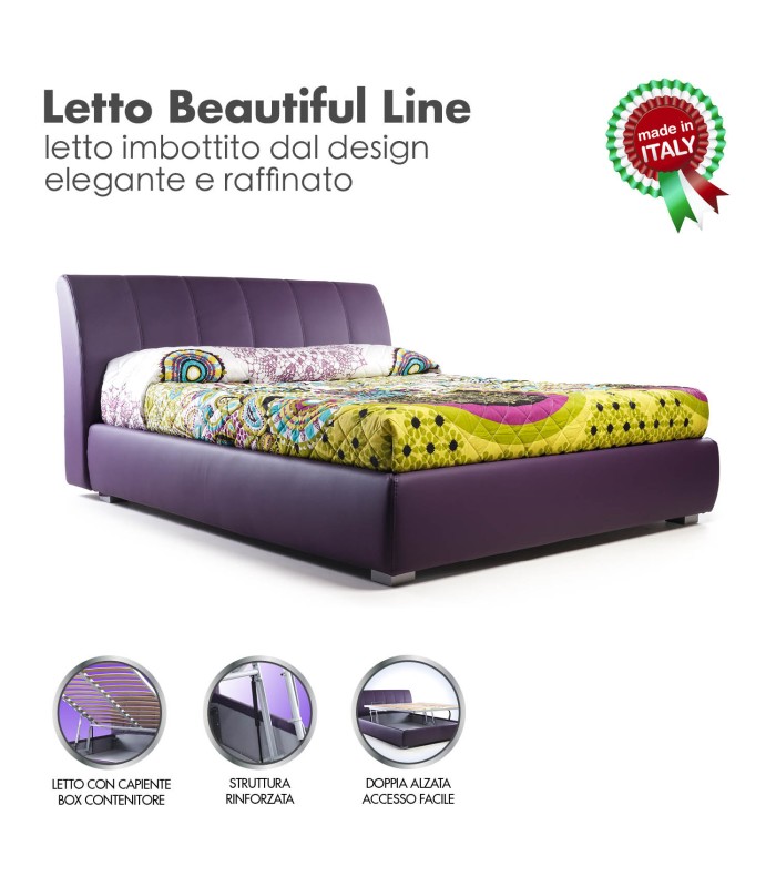 Letto Beautiful Line Imbottito Sconto XFEED