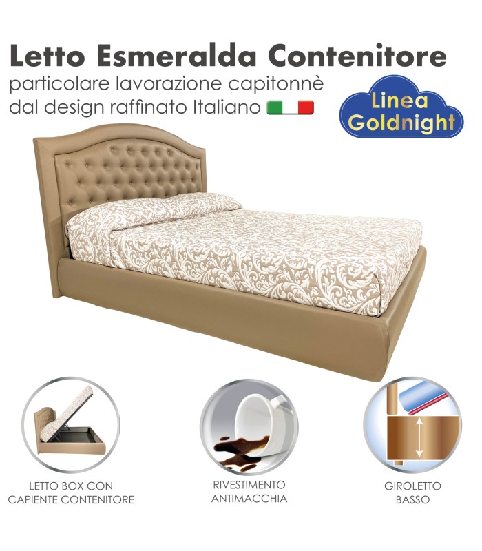 Letto Esmeralda New Contenitore Matrimoniale XFEED