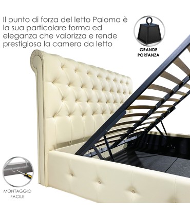 Letto Paloma New Contenitore Matrimoniale