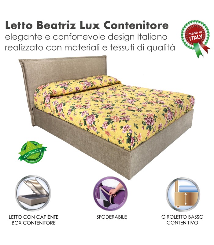 Letto Beatriz Lux Contenitore Matrimoniale V Beige XFEED