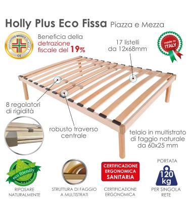 Rete Holly Plus Eco Piazza e Mezza Doghe