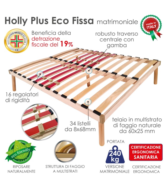 Rete Holly Plus Eco Doghe Matrimoniale XFEED