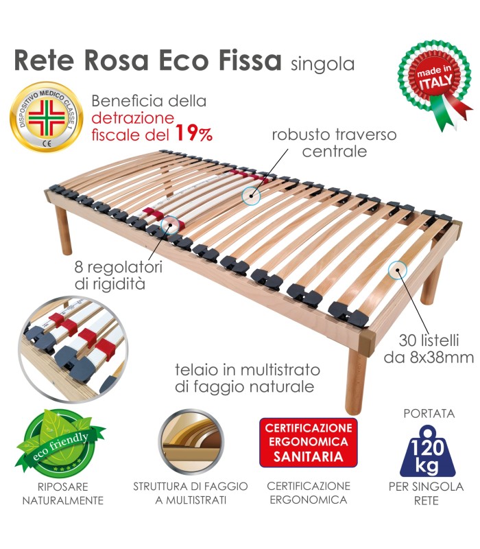 Rete Rosa Eco Fissa a Doghe Singola XFEED