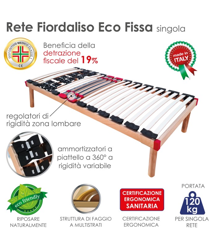 Rete Fiordaliso ECO Doghe in Legno Singola XFEED