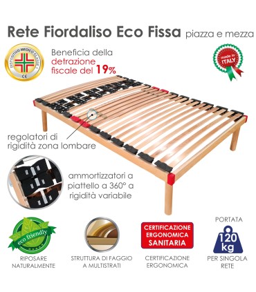 Rete Fiordaliso ECO Doghe in Legno Piazza e Mezza XFEED