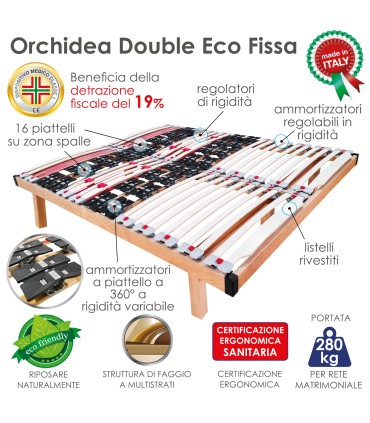 Rete Orchidea Double a doghe Matrimoniale