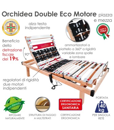 Rete Orchidea Double Motorizzata Piazza e Mezza