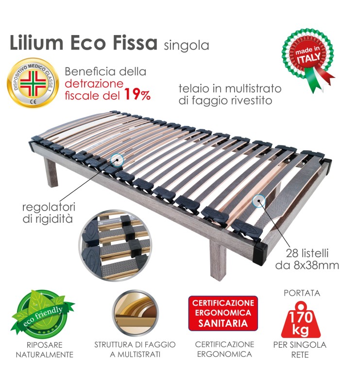 Rete Lilium Eco Fissa a Doghe Singola XFEED