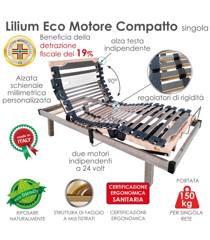 Rete Lilium Eco Compatta Motorizzata a Doghe Singola XFEED