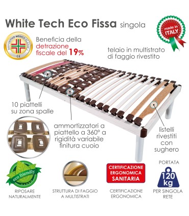 Rete White Tech Fissa a doghe Singola