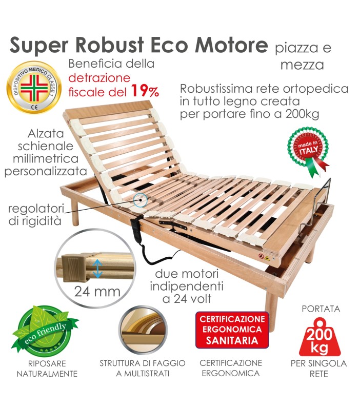 Rete a doghe Delta Fissa/alza testa piedi Manuale-Motorizzata