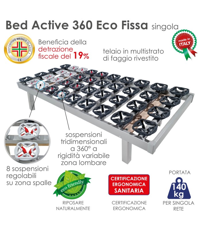 Rete Bed Active 360 Eco a doghe Singola XFEED