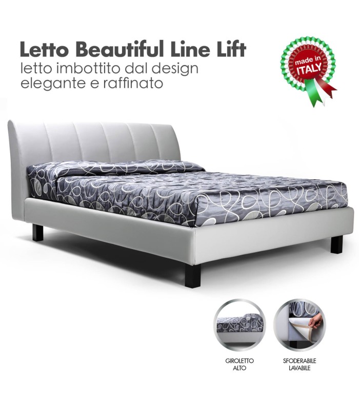 Letto Beautiful Line Imbottito Lift XFEED