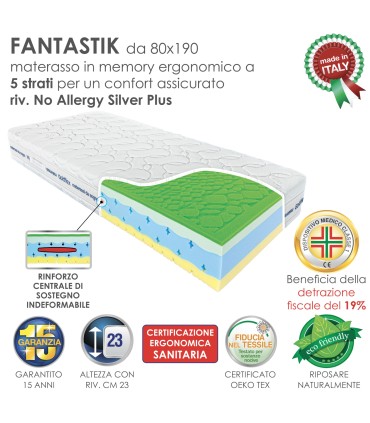 Materasso Fantastik Memory Singolo NOA