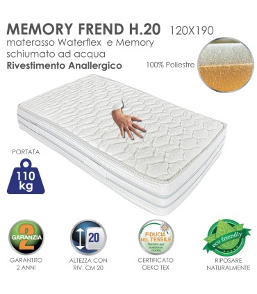 Materasso Memory Frend OFFERTA Piazza e Mezza