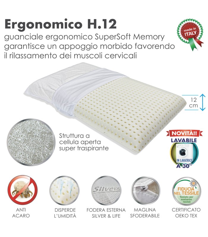 Guanciale Ergonomico H 12 XFEED