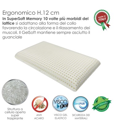 Guanciale Super Soft Ergonomico H 12