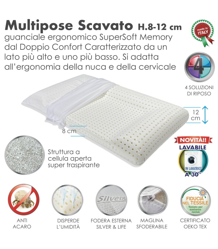 Guanciale Multipose Scavato  XFEED