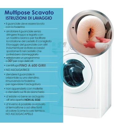 Guanciale Super Soft Multipose Scavato 8-12 cm