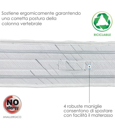 Materasso Libeccio Plus 800 Molle Insacchettate Piazza e Mezza