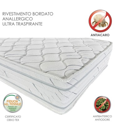 Materasso Libeccio Plus 800 Molle Insacchettate Piazza e Mezza