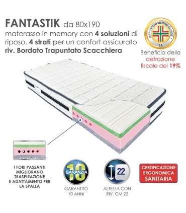 Materasso Fantastik Memory Singolo