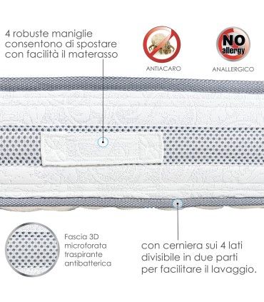 Materasso Bivalente ErgoMemory Piazza e Mezza