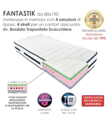 Materasso Fantastik Memory Singolo