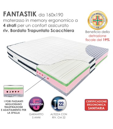 Materasso Fantastik Memory Matrimoniale