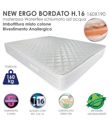 Materasso New Ergo H16 Matrimoniale 160x190
