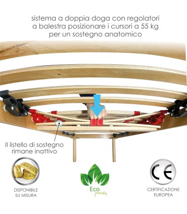 Rete Fiordaliso ECO Doghe in Legno Singola