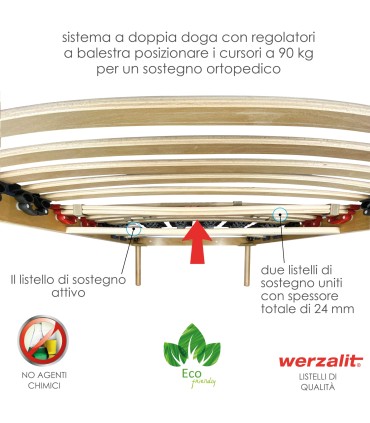 Rete Fiordaliso ECO Doghe in Legno Piazza e Mezza