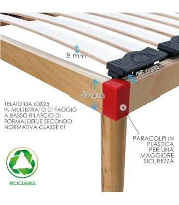 Rete Fiordaliso ECO Doghe in Legno Singola